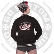 Dragstrip Clothing Womens Retro Baseball Jacket Dilligaf Print!